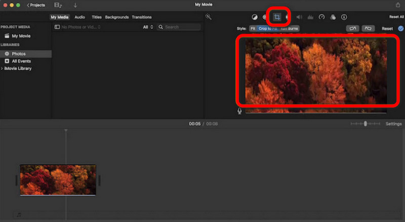 Crop Video iMovie