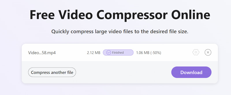 Scarica il video compresso