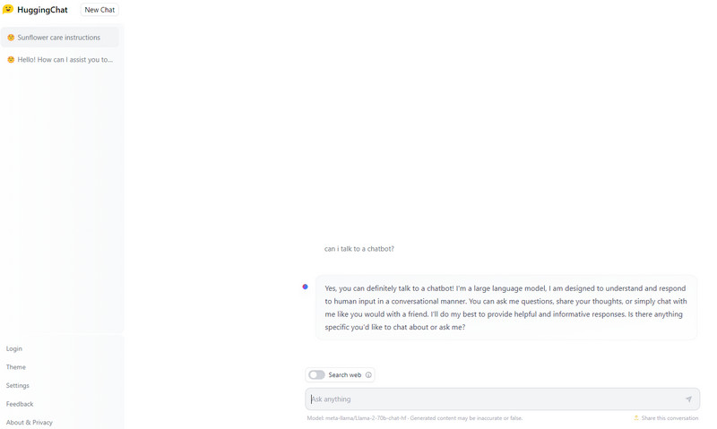 Hugging Face Chatbot