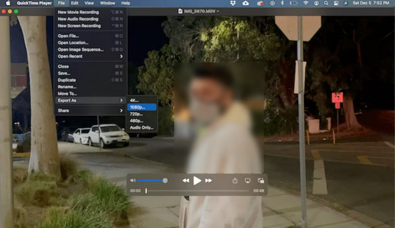 Quicktime Player for Video Compression