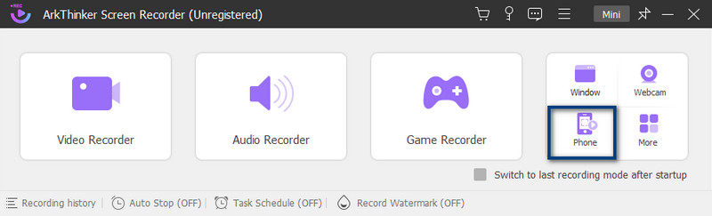 Select Phone Recorder Option