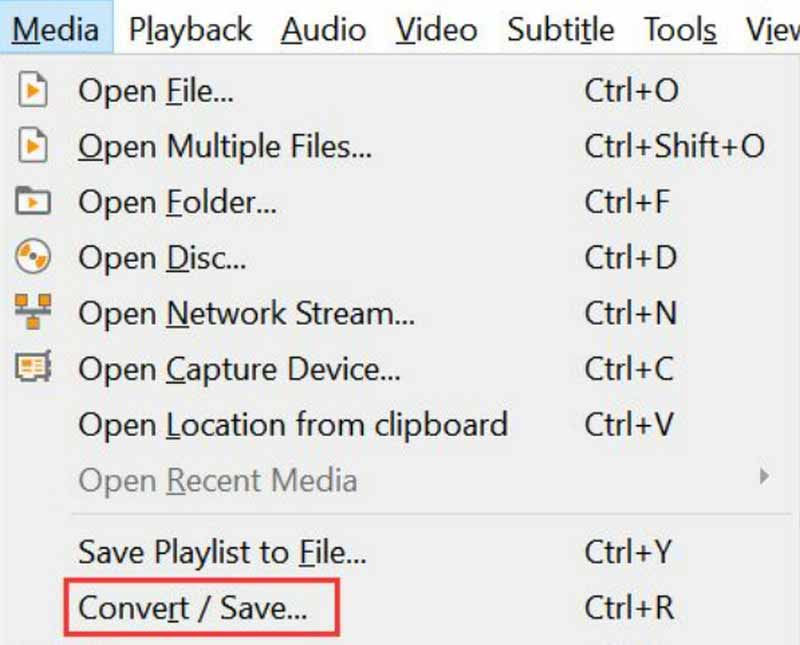 Wählen Sie „VLC konvertieren“