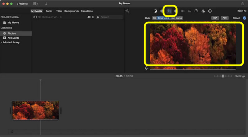 Crop Video iMovie