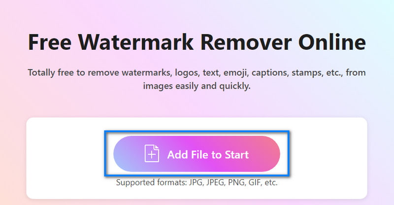 Click Add File to Start Button
