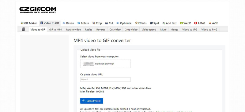 Videó konvertálása GIF formátumba