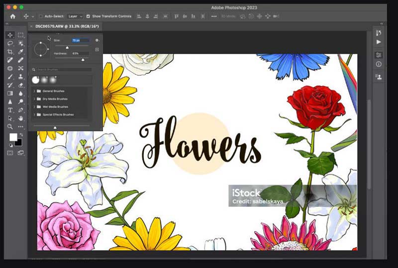 Wählen Sie das Kopierstempel-Werkzeug in Photoshop