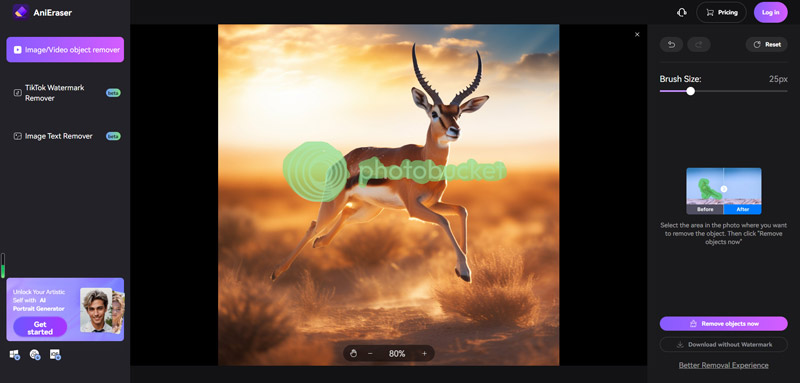 Select Photobucket Watermark in Media.io