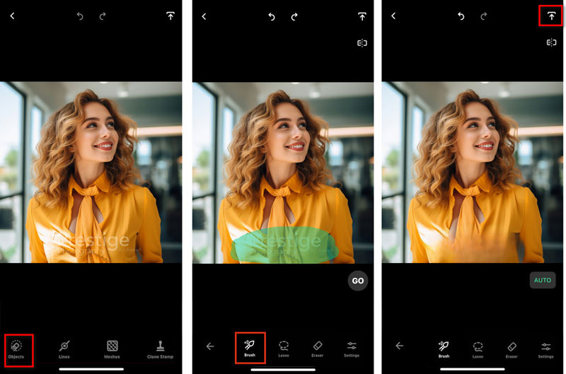 Remove Prestige Portraits Watermark in TouchRetouch App