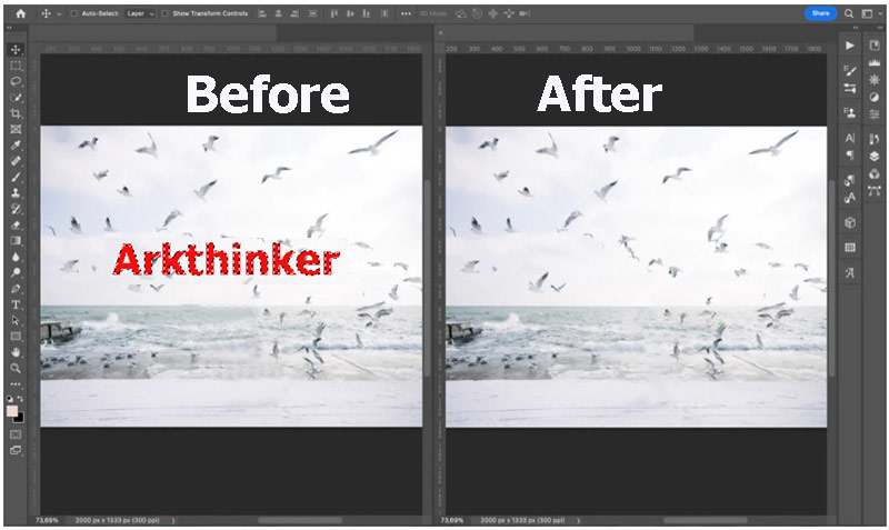 Remove Watermark from PNG Done in Photoshop