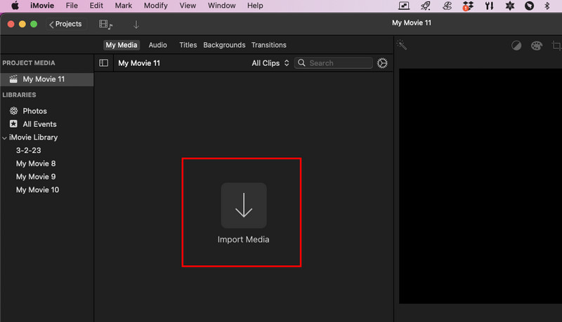 Import Media Button