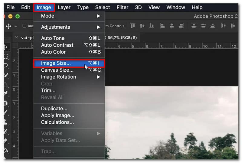 Photoshop Select Image Size