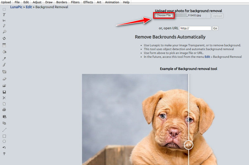 Add Image to Lunapic