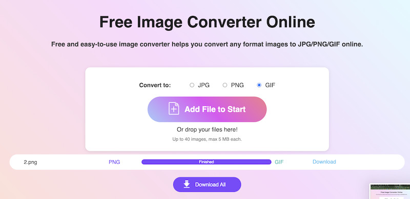 Convert PNG to GIF Online