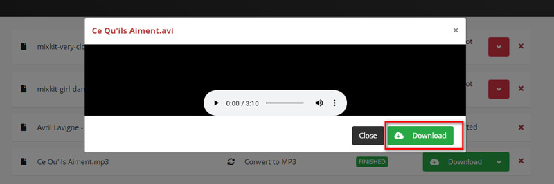 Cloudconvert Stáhnout konvertované MP3