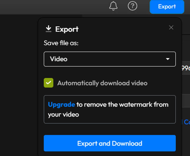Esporta video in Flixier