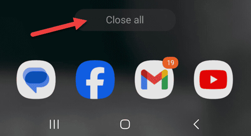 Apps sluiten op Samsung