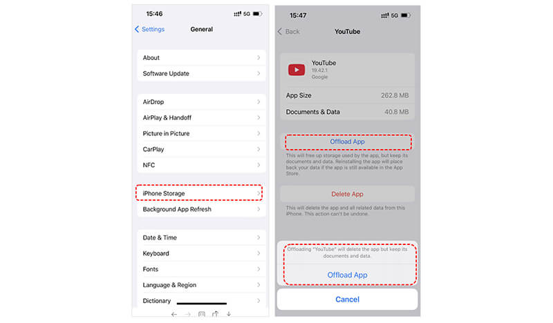 YouTube-App entladen