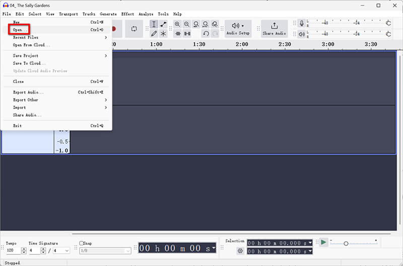 Audacity Agregar archivos OGG