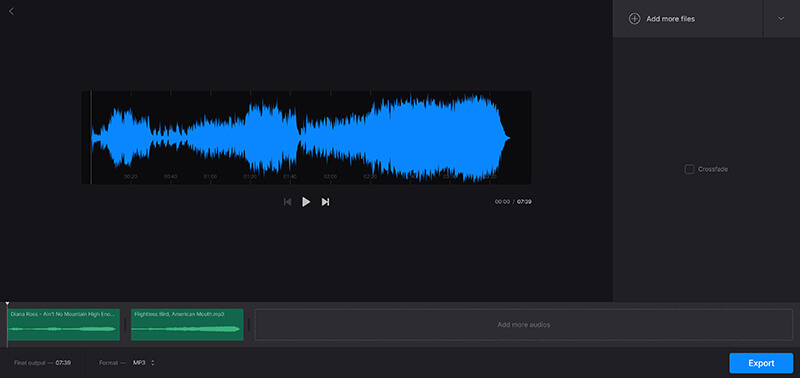Clideo MP3合并器
