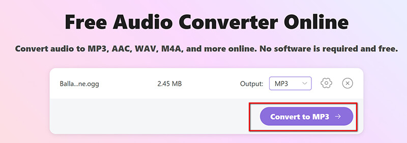 Convertir OGG a MP3 en línea
