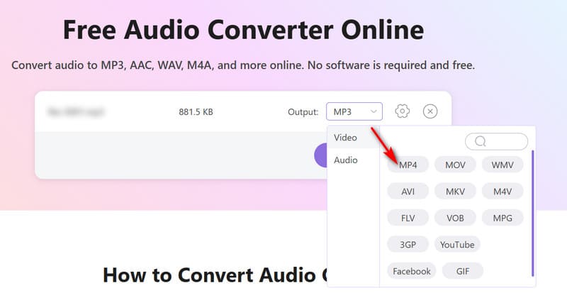 Convertir WAV a MP4