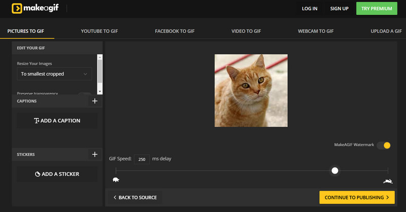 Make A GIF Page