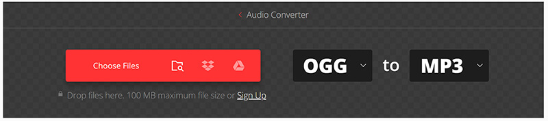 Subir OGG Convertio